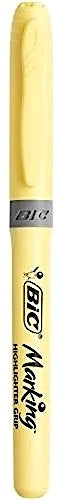 BIC: HIGHLIGHTER GRIP - PASTEL (YELLOW)