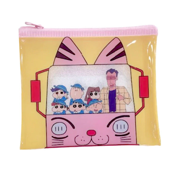 CRAYON SHIN-CHAN: MINI FLAT POUCH - BUS