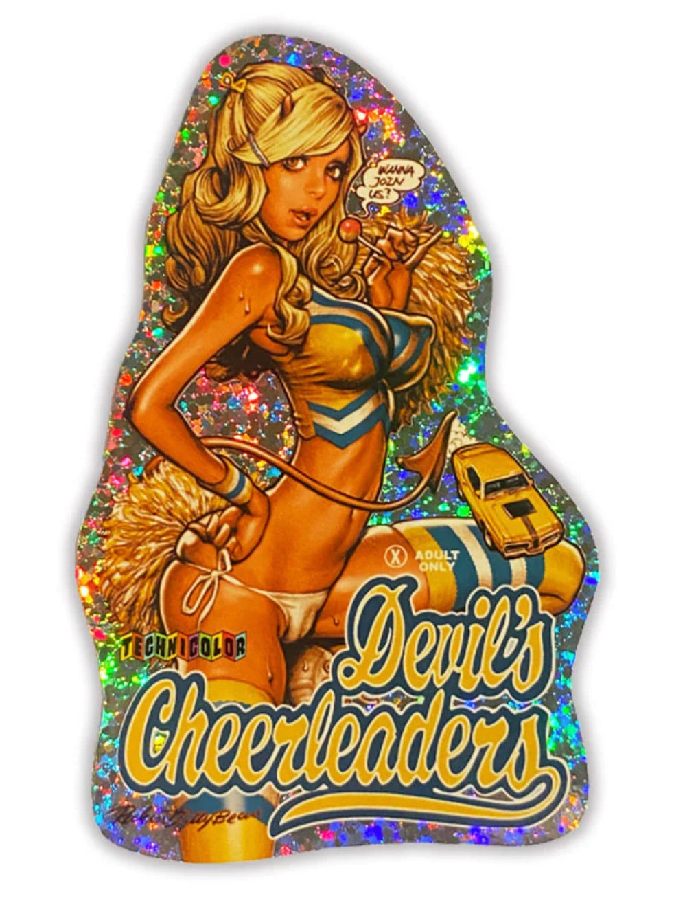 EROSTIKA-STICKER-DEVILS-CHEERLEADERS-GLITTER