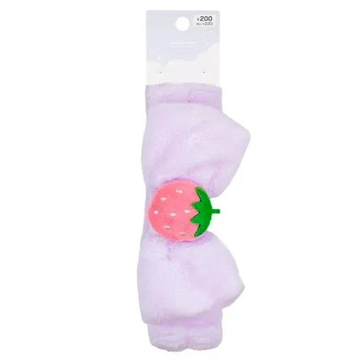 FLUFFY HEADBAND: STRAWBERRY (PURPLE)