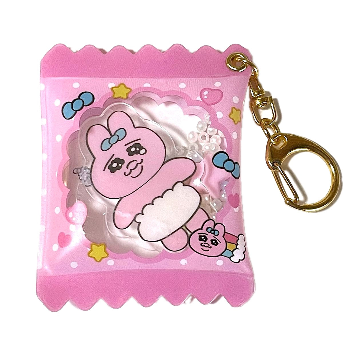 KAWAISOUNI-RABBIT-BUBBLE-KEYCHAIN-PINK