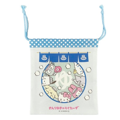 SANRIO: DRAWSTRING BAG - JAPAN HOT SPRINGS (SANRIO CHARACTERS)