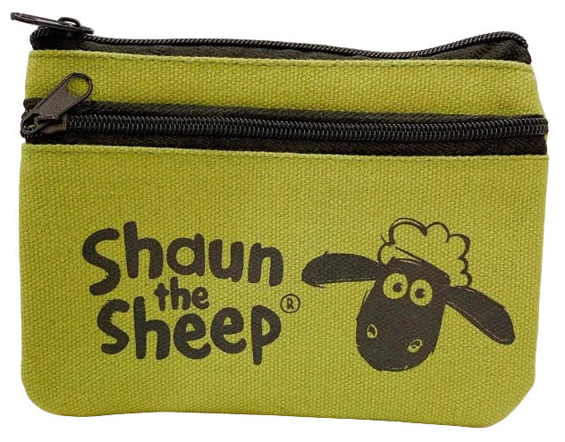 SHAUN THE SHEEP: DOUBLE ZIP POUCH - GREEN