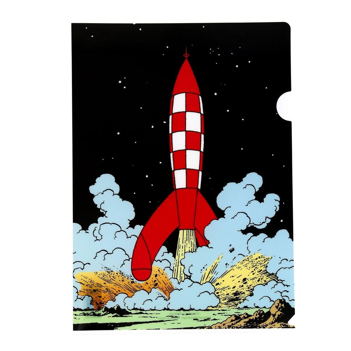 THE ADVENTURES OF TINTIN: CLEAR FILE - LUNAR ROCKET TAKING OFF