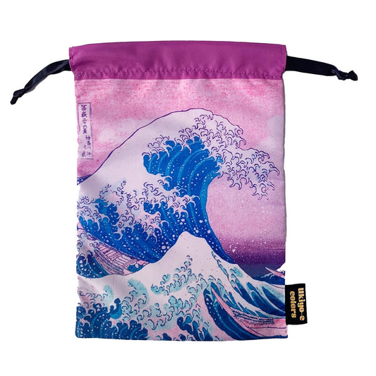 ART-PRINT-JAPAN-UKIYO-E-COLORS-HOKUSAI-THE-WAVE-DRAWSTRING-BAG
