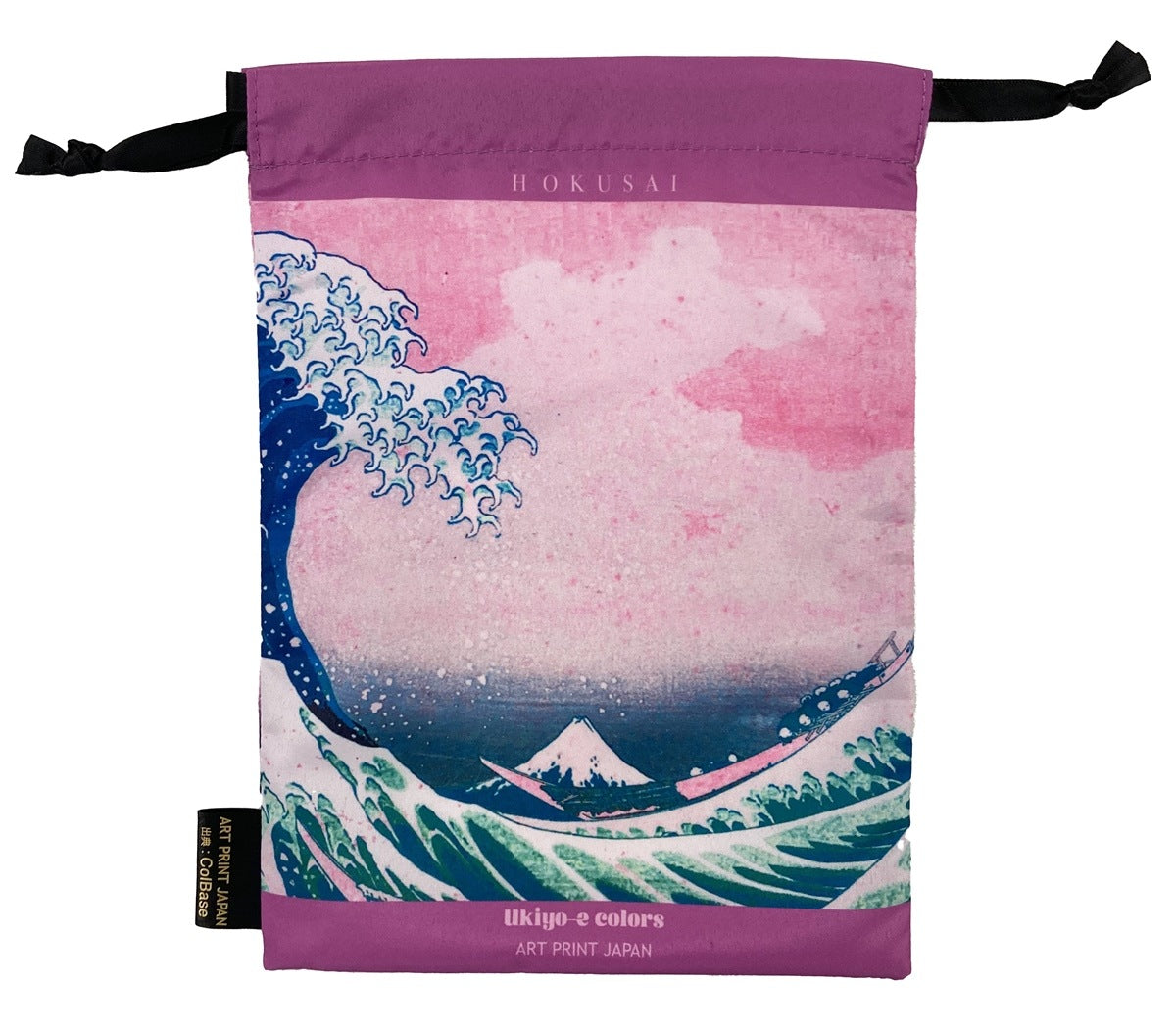 ART-PRINT-JAPAN-UKIYO-E-COLORS-HOKUSAI-THE-WAVE-DRAWSTRING-BAG