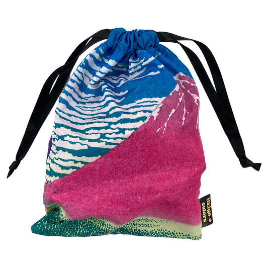 ART PRINT JAPAN: UKIYO-E COLORS - DRAWSTRING BAG (RED FUJI)