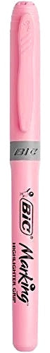 BIC: HIGHLIGHTER GRIP - PASTEL (PINK)
