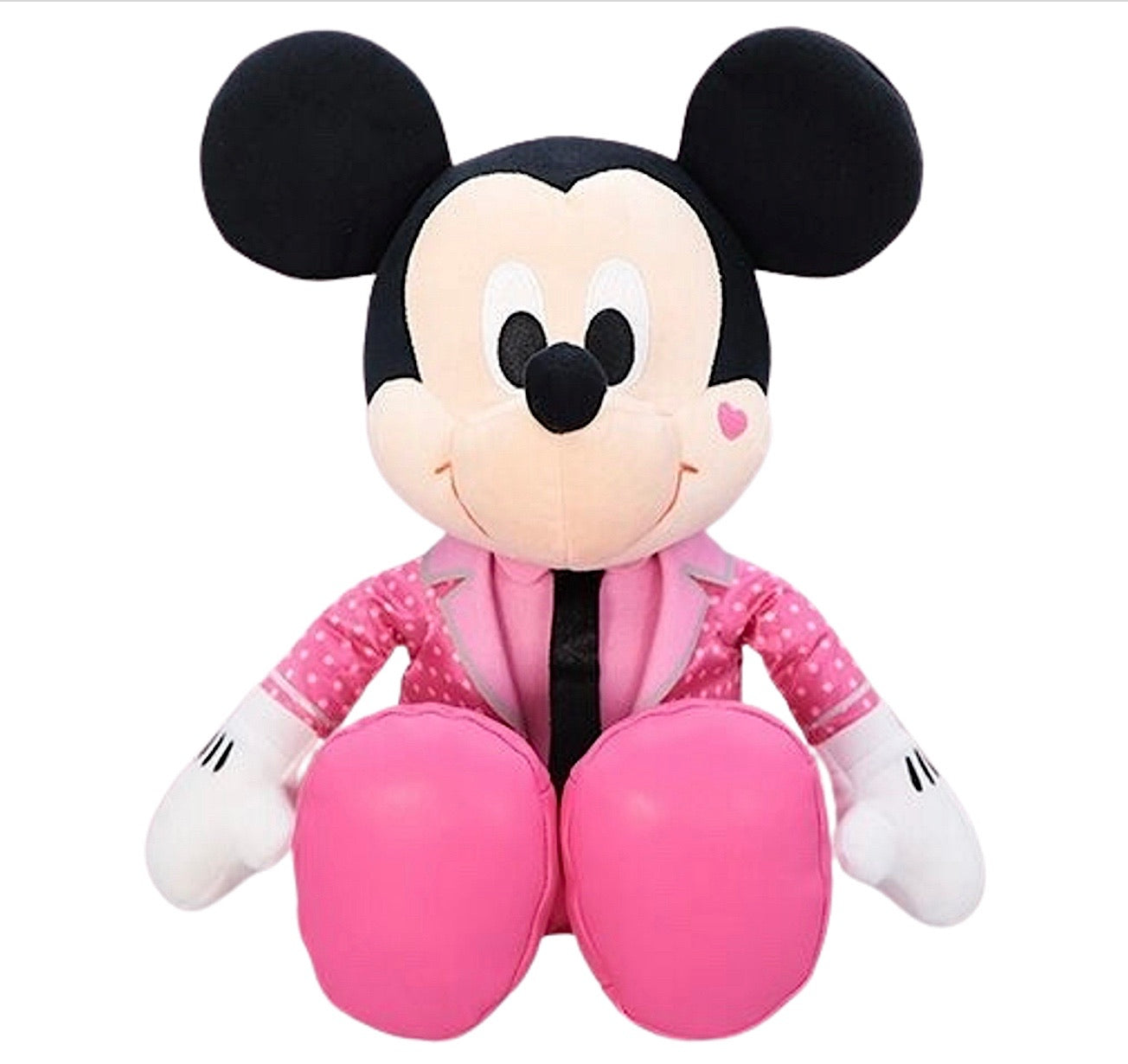 DISNEY: FURYU PRIZE - LARGE PLUSH - MICKEY MOUSE W/ HEARTS JACKET