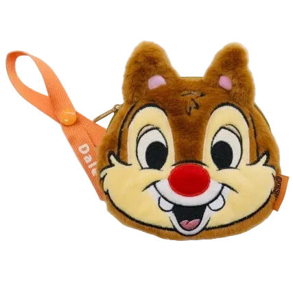 Plush keychain with a cartoon character face on a white background