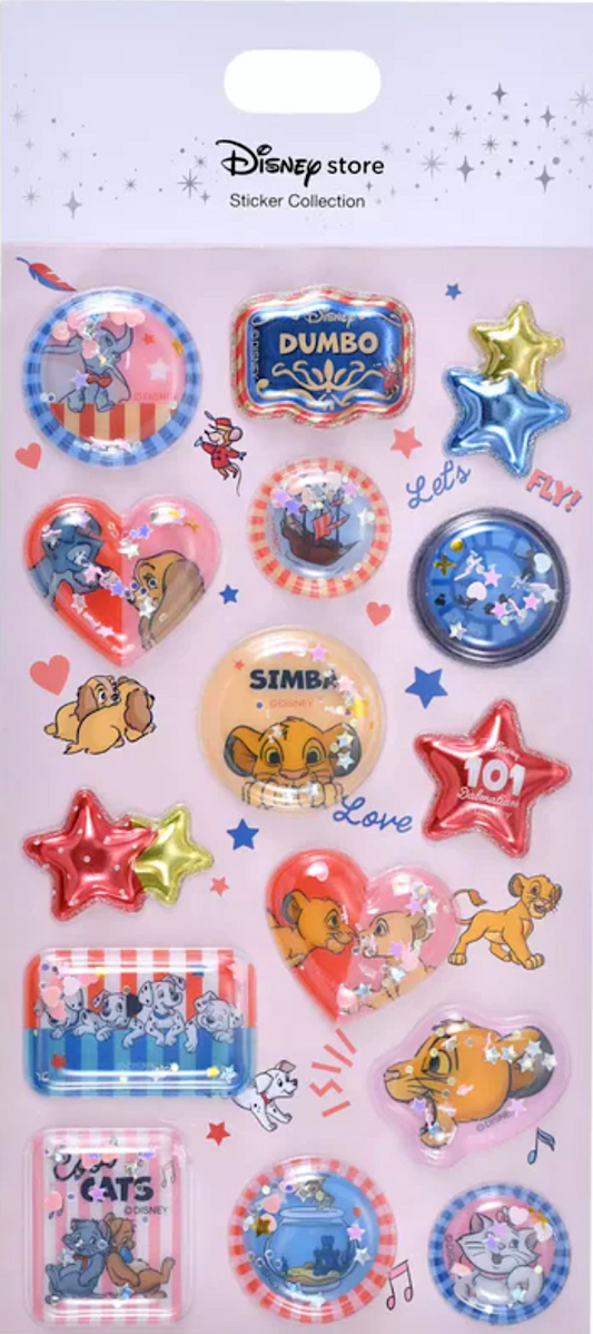 DISNEY STORE JAPAN: CAPSULE STICKERS - DISNEY CHARACTERS