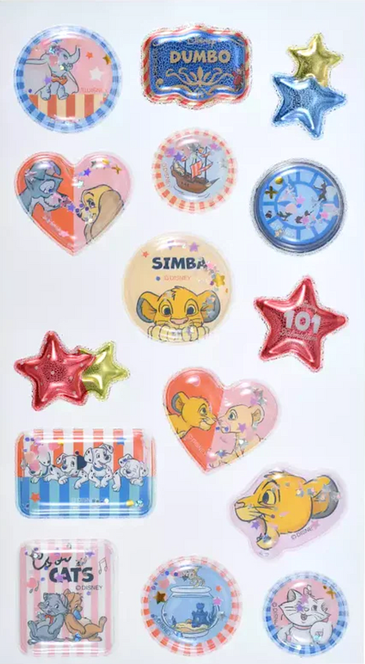 DISNEY STORE JAPAN: CAPSULE STICKERS - DISNEY CHARACTERS