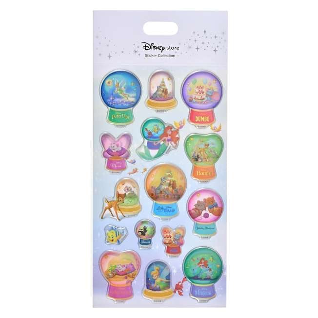 DISNEY-JAPAN-STORE-PUFFY-GLOBE-STICKERS-DISNEY-CHARACTERS