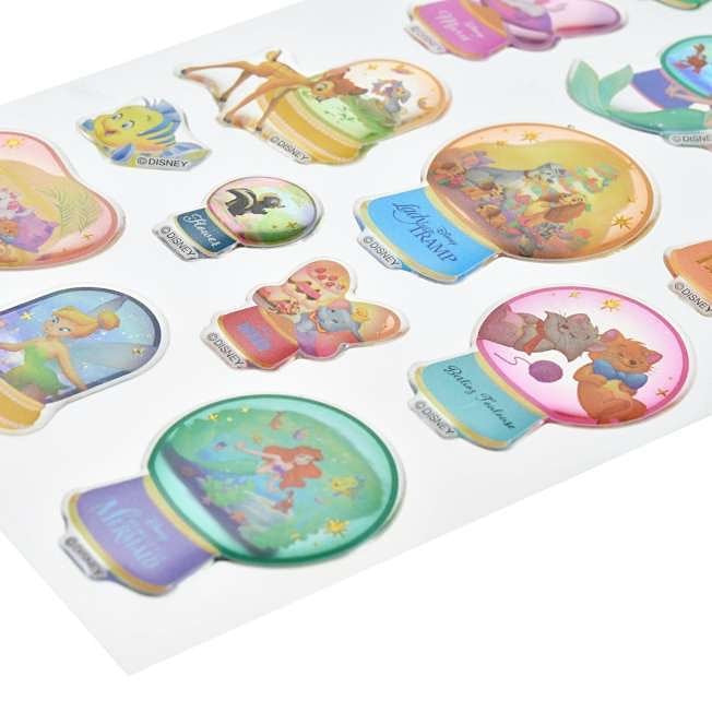 DISNEY-JAPAN-STORE-PUFFY-GLOBE-STICKERS-DISNEY-CHARACTERS