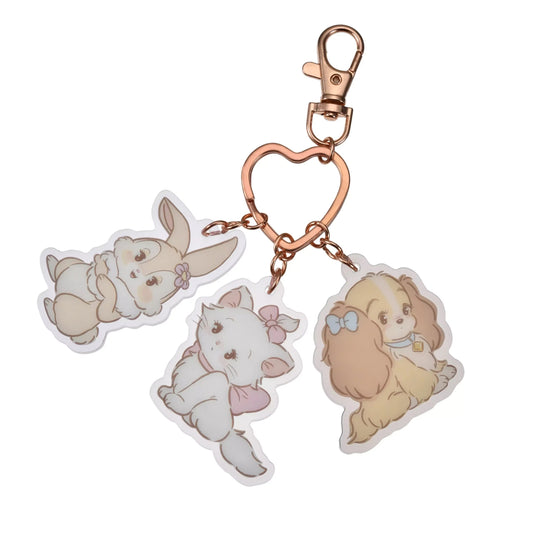 DISNEY: KEYCHAIN - ILLUSTRATED BY MIKKO (MARIE, LADY AND MISS BUNNY)