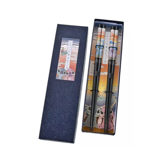 DISNEY STORE JAPAN: STITCH, ANGEL & SCRUMP - CHOPSTICKS (EXCLUSIVE)