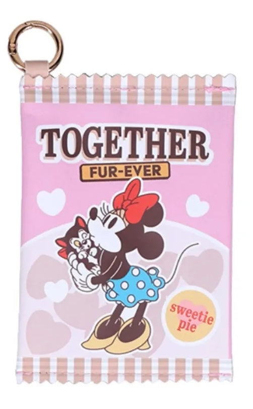 Keychain with cartoon character on pink background with 'Together Fur-Ever' text