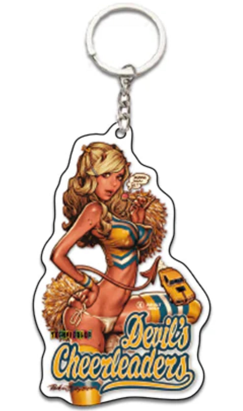 EROSTIKA-KEYCHAIN-DEVILS-CHEERLEADERS-ACRYLIC-KEYCHAIN
