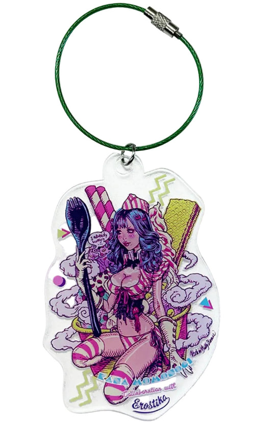 EROSTIKA-KEYCHAIN-KANA-MOMONOGI-ACRYLIC-KEYCHAIN-ICE-CREAM-LOVER