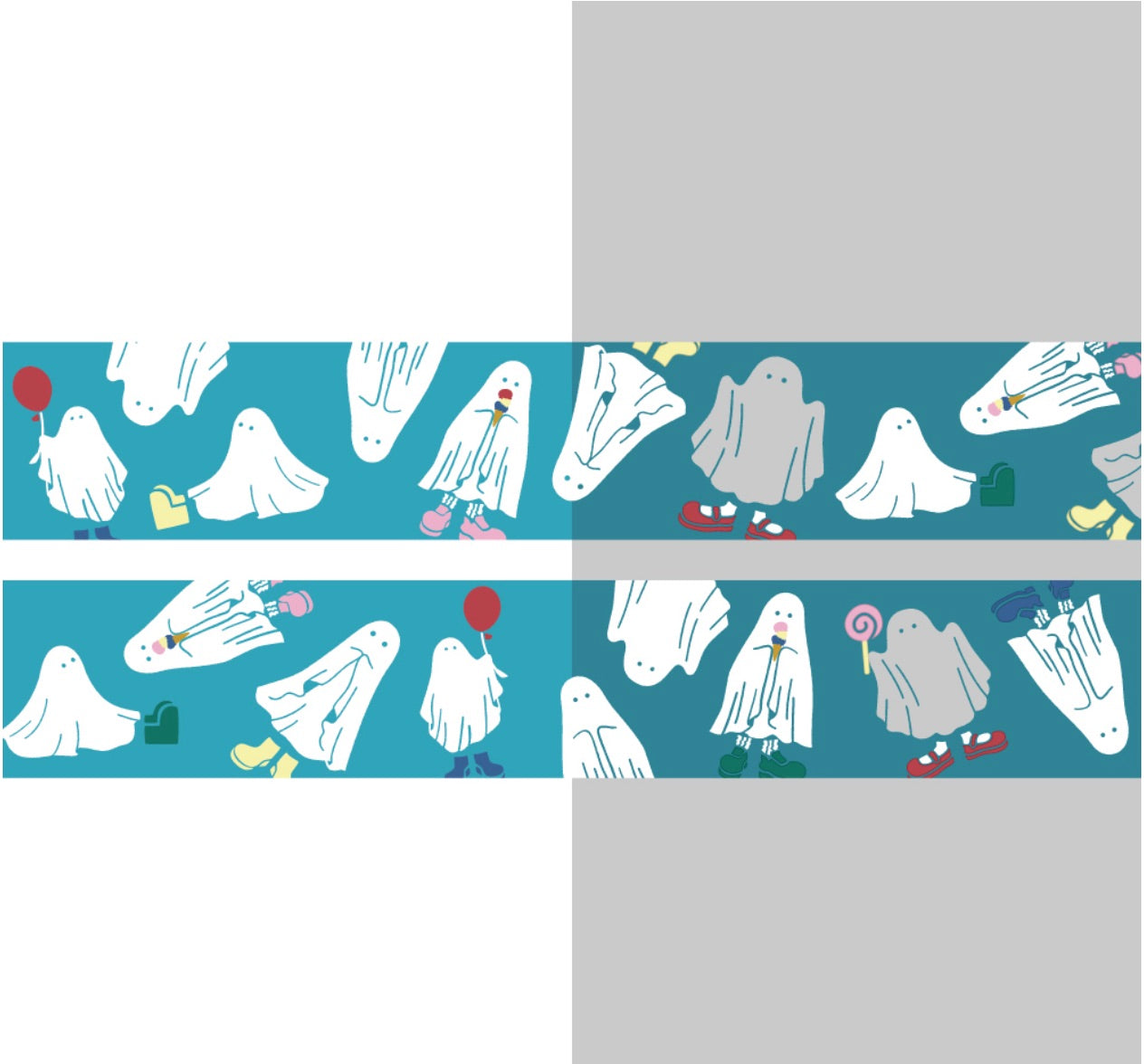 GREENFLASH: WEARING SHOES GHOST - WASHI TAPE (BLUE)