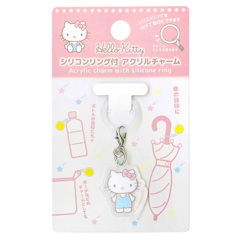 SANRIO: ACRYLIC CHARM W/ RUBBER RING - HELLO KITTY