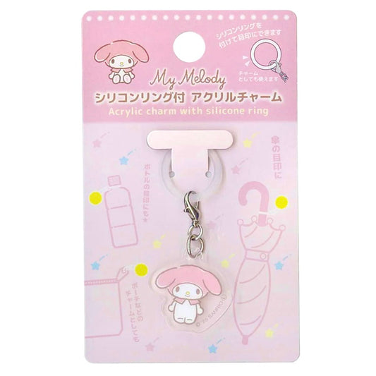 SANRIO: ACRYLIC CHARM W/ RUBBER RING - MY MELODY