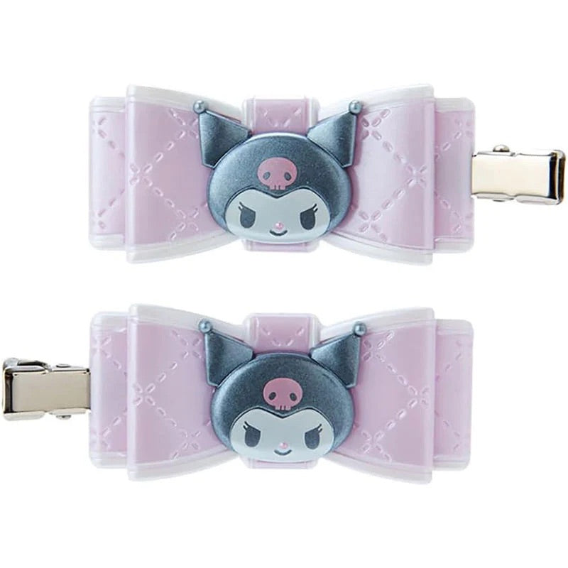 SANRIO: HAIR CLIPS - BOWS (KUROMI)