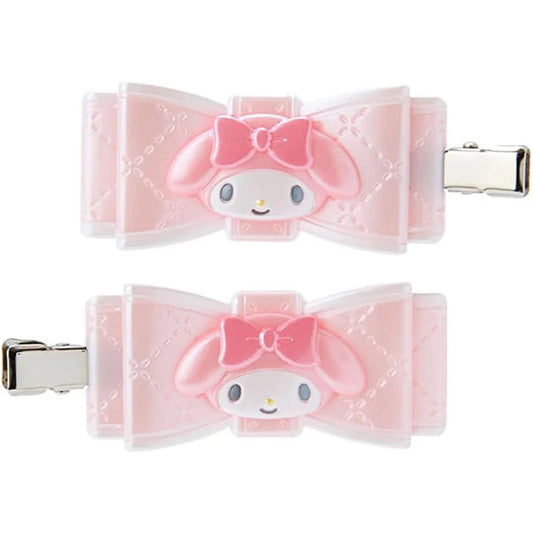 SANRIO: HAIR CLIPS - BOWS (MY MELODY)