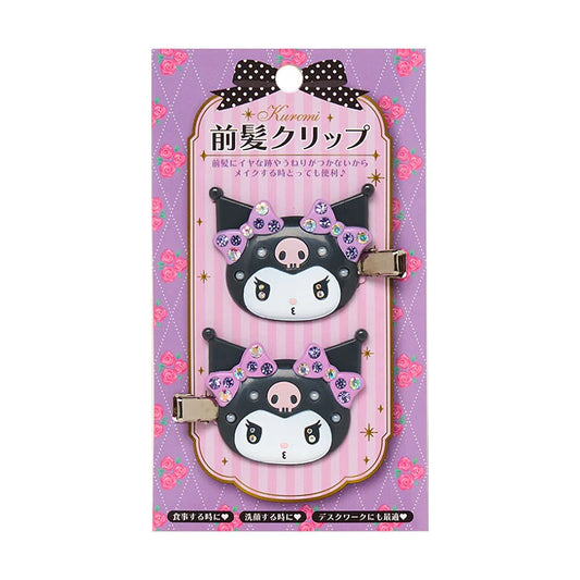 SANRIO: HAIR CLIPS - JEWELED (KUROMI)