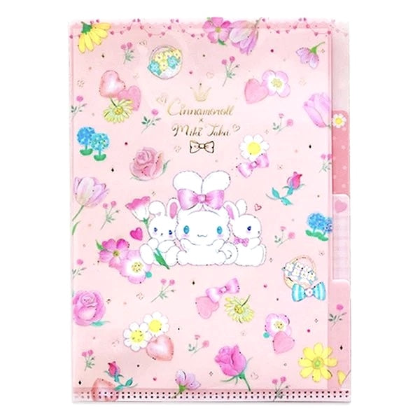 SANRIO X MIKI TAKEI: MULTI TAB MINI CLEAR FILE - CINNAMOROLL