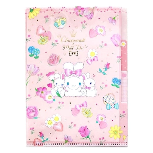 SANRIO X MIKI TAKEI: MULTI TAB MINI CLEAR FILE - CINNAMOROLL