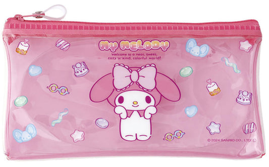 SANRIO-PLASTIC-ZIP-POUCH-SWEET-WORLD-MY-MELODY