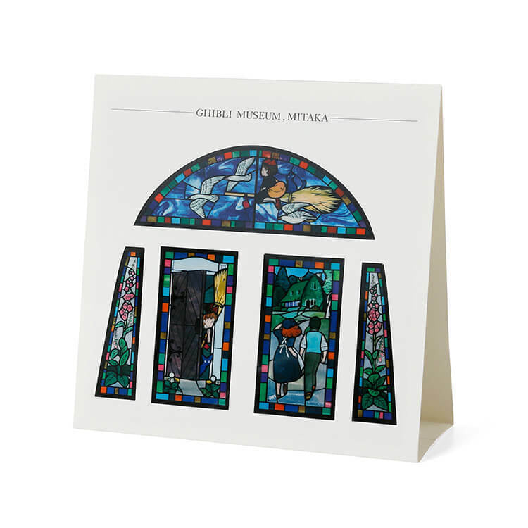 STUDIO GHIBLI MUSEUM: STAINED GLASS - POSTCARD (KIKI'S DEPARTURE)