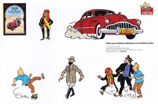 THE ADVENTURES OF TINTIN: STICKER SHEET - LAND OF BLACK GOLD (BUICK)