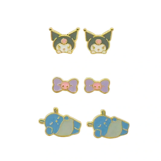 SANRIO-EARRINGS-KUROMI