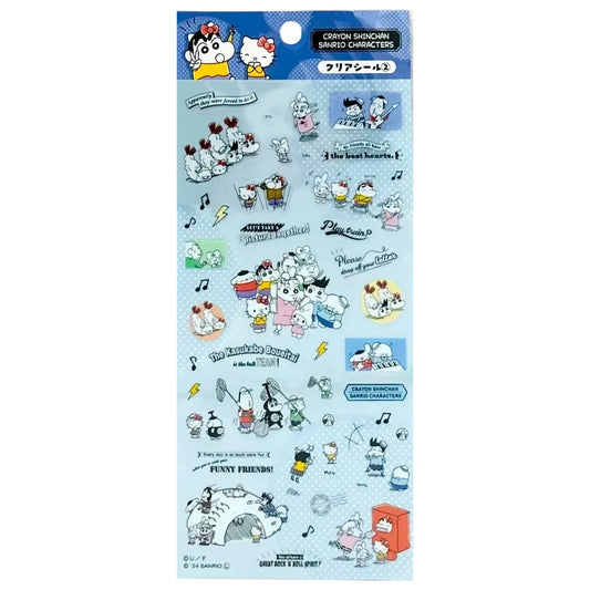 SANRIO-CRAYON-SHIN-CHAN-STICKERS-CLEAR