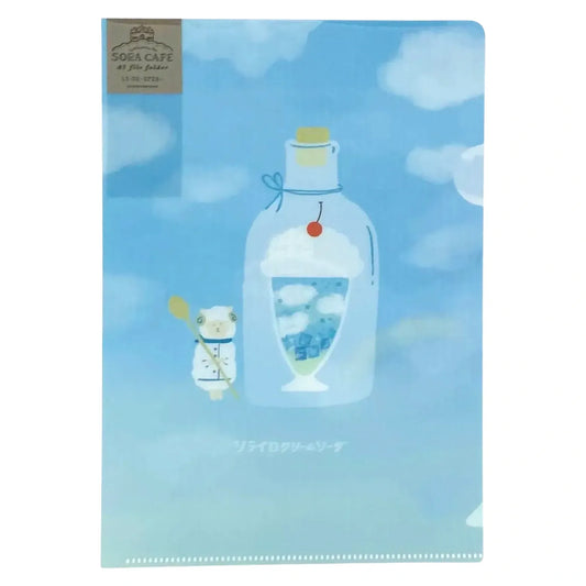 FURUKAWASHIKO-SORA-CAFE-SORAIRO-CREAM-SODA-MINI-CLEAR-FILE