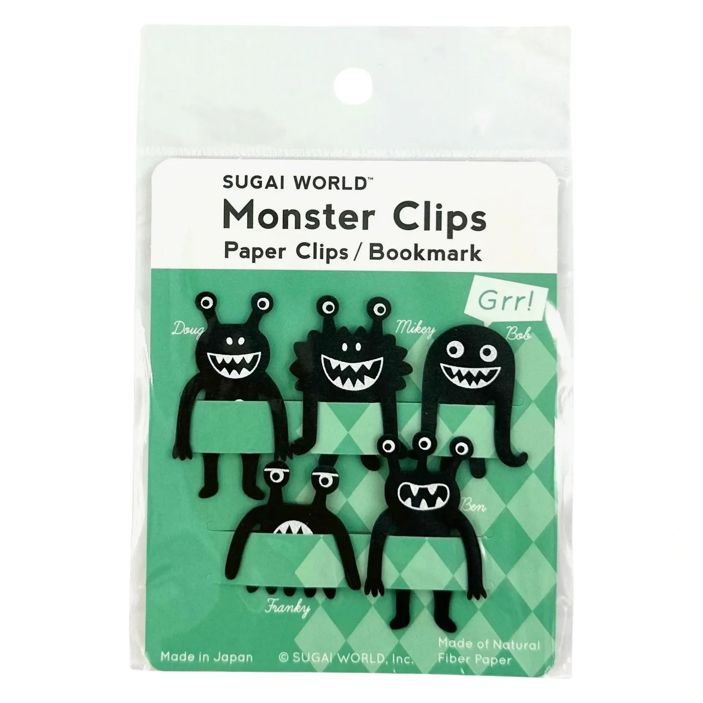 SUGAI WORLD: CLIP FAMILY - BOOKMARKS / PAPER CLIPS (MONSTER)