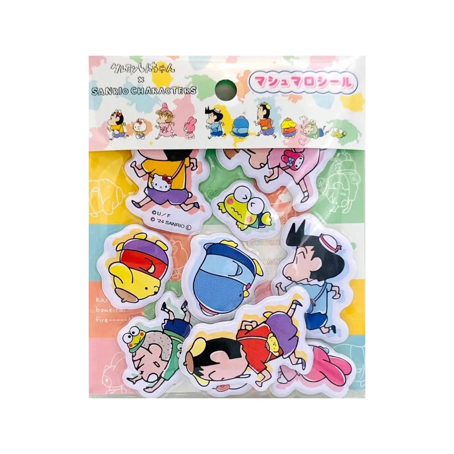 SANRIO-CRAYON-SHIN-CHAN-STICKERS-PUFF-MARSHMALLOW-SEALS