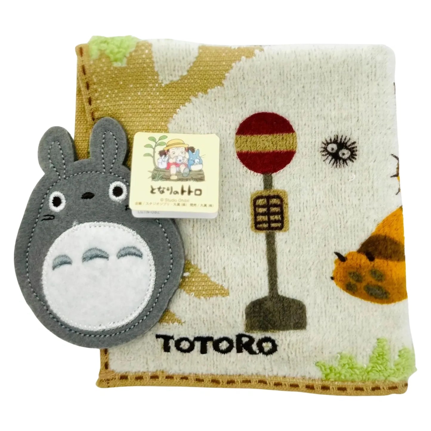STUDIO-GHIBLI-MARUSHIN-MINI-TOWEL-MY-NEIGHBOR-TOTORO-CATBUS-BUS-STOP