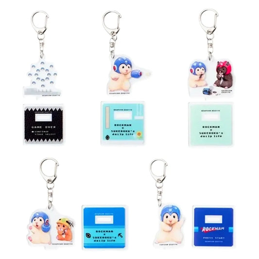 CAPCOM STORE: ROCKMAN X HAMSTER SUKEROKU'S DAILY LIFE - ACRYLIC STAND KEYCHAIN (BLIND)