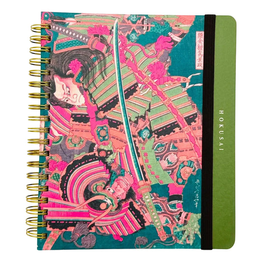 ART PRINT JAPAN: UKIYO-E COLORS - KATSUSHIKA HOKUSAI (KAMAKURA NO GONGORO KAGEMASA AND TORINOUMI YASABURO YASUNORI) NOTEBOOK