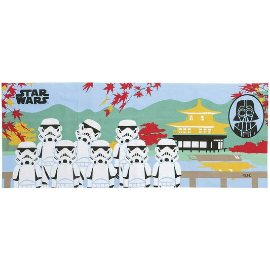DISNEY-STAR-WARS-TENUGUI-TOUR-OF-JAPAN-AUTUMN-MEMORIES-KINKAUJI-STORMTROOPERS-DARTH-VADER