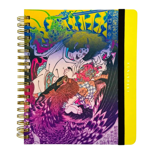 ART PRINT JAPAN: UKIYO-E COLORS - UTAGAWA KUNIYOSHI ('ONAMUCHI NO MIKOTO' FROM THE SERIES 'WATER MARGIN OF JAPAN') NOTEBOOK